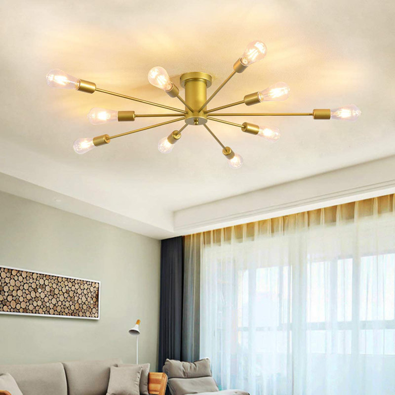 Orren Ellis Lorise 10 - Light Sputnik Sphere Chandelier & Reviews